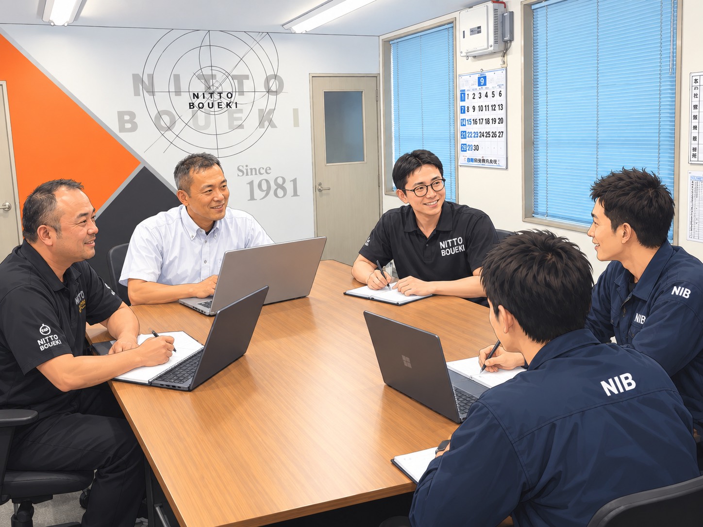 日東防疫の定例ミーティングの様子